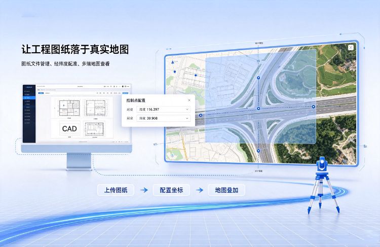 图纸地图配准示意图