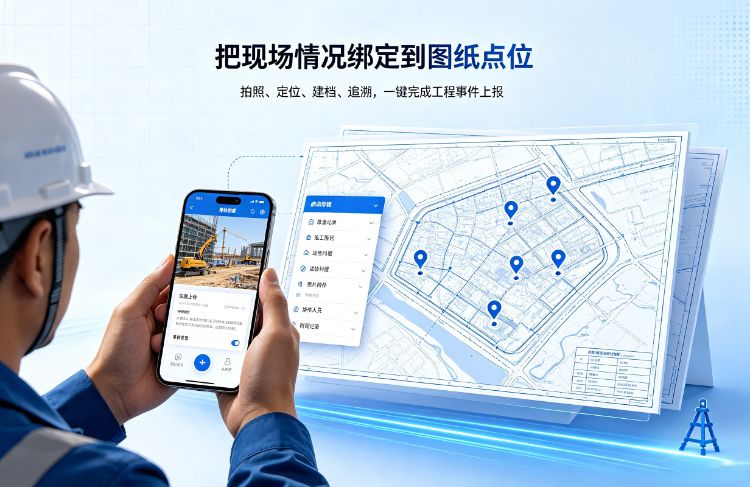 移动端现场事件上报示意图